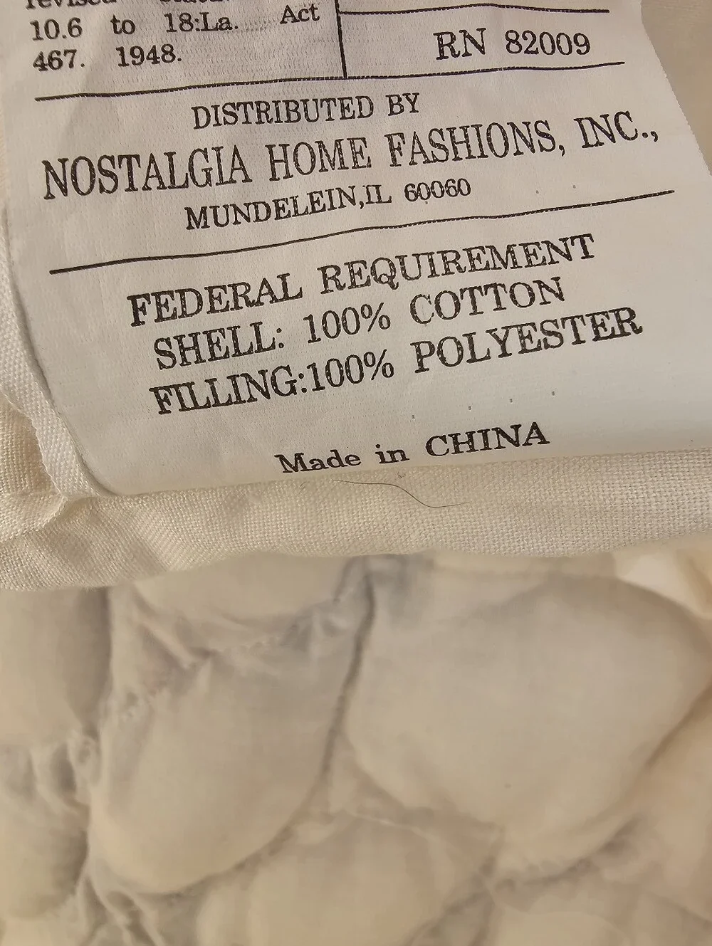 Puff Quilt Sham Nostalgia Home Fashions Bed Pillow Case Vintage Biscuit Flower